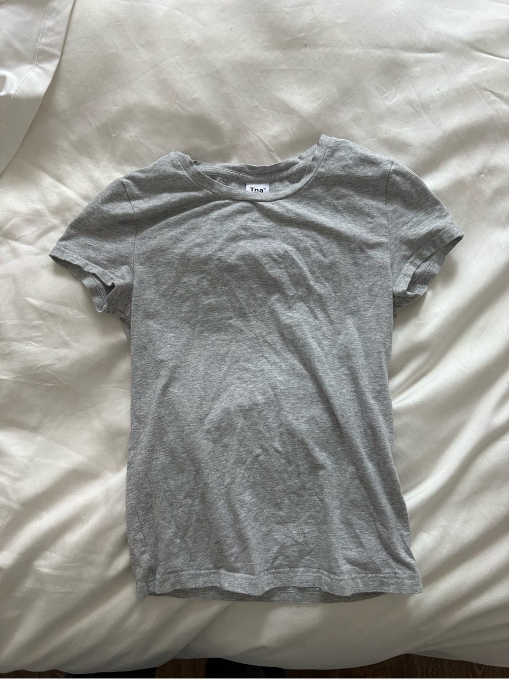 TNA Girls Short Sleeve Crew Tee - Light Gray